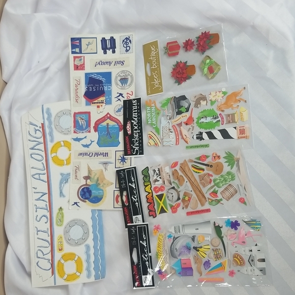 CRAFT STICKER COLLAGE AND DESTINATION STICKER SET OF 14 MISC STICKERS - Picture 7 of 8